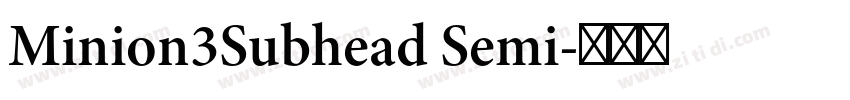 Minion3Subhead Semi字体转换